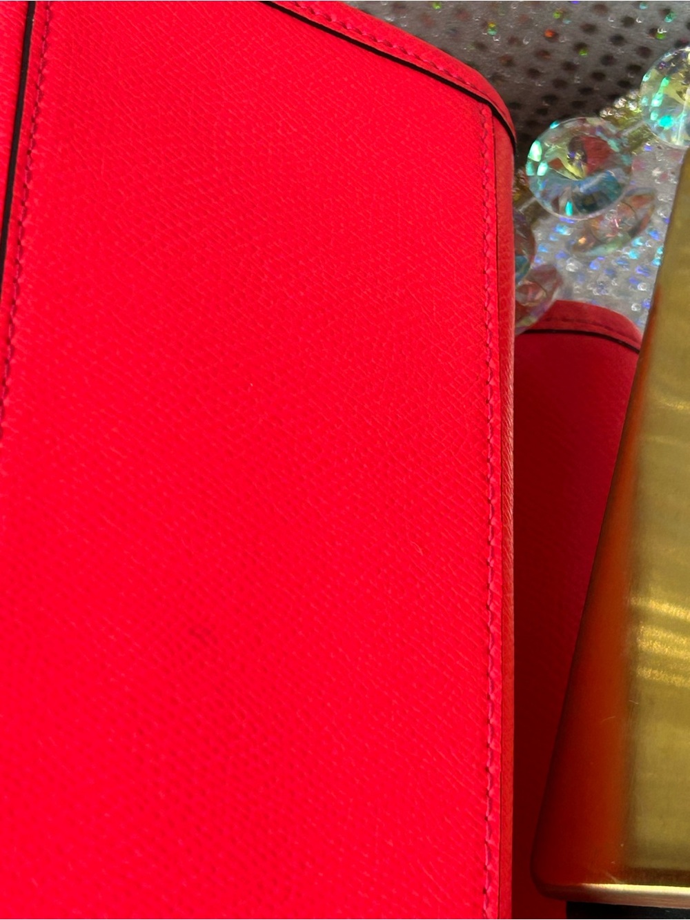 Coach Bright Red Pebble Leather Satchel with Charm Approx. 10 x 7.5” x 3.5 - Picture 11 of 16